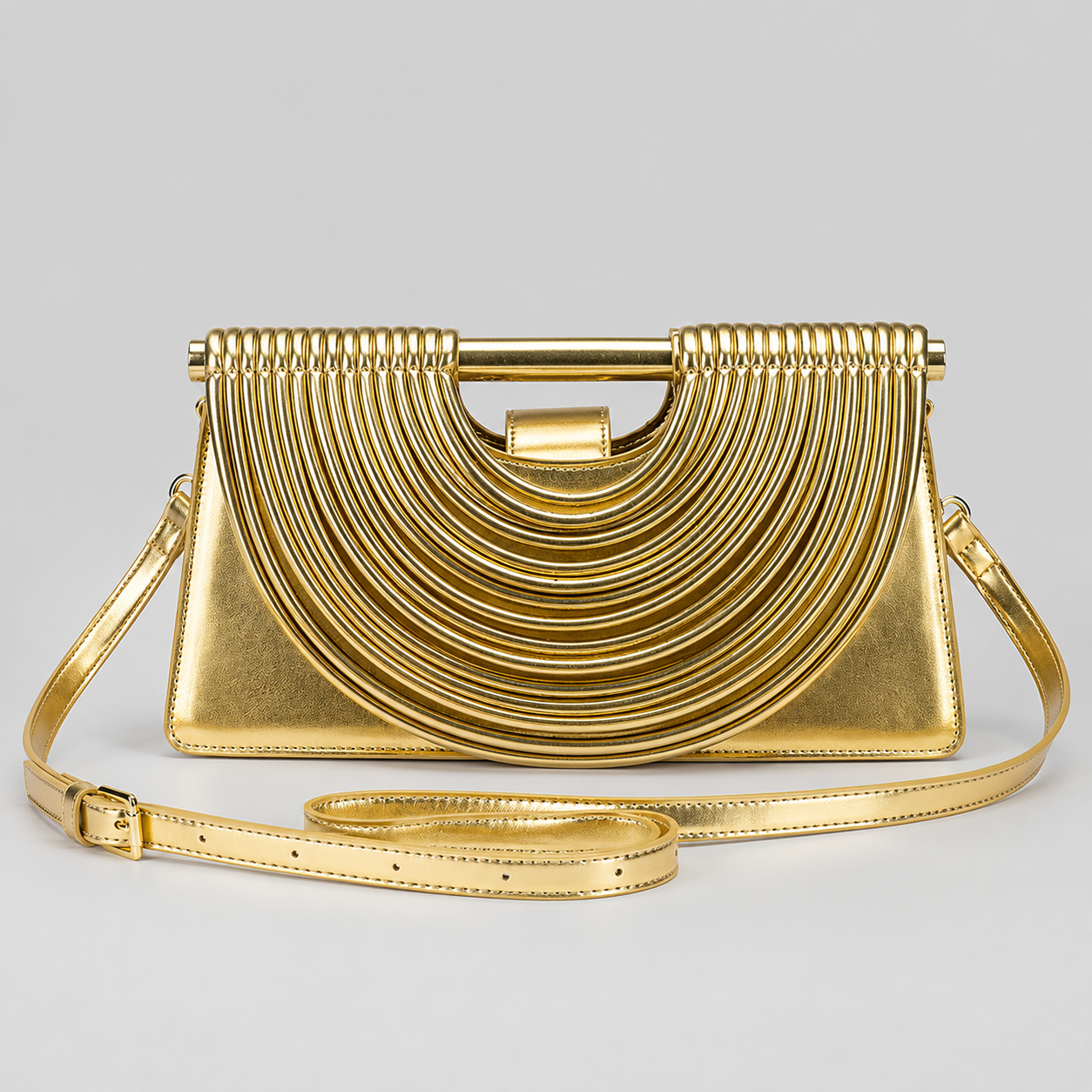 Elegancka Torebka Damska z Metalowym Uchwytem – Designerska Torebka na Ramię i Crossbody